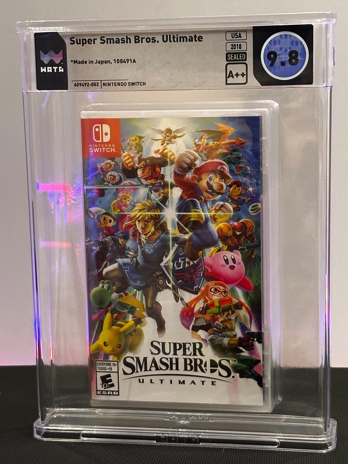 A Wata 9.8 A++ graded Super Smash Bros. Ultimate first print for Nintendo Switch