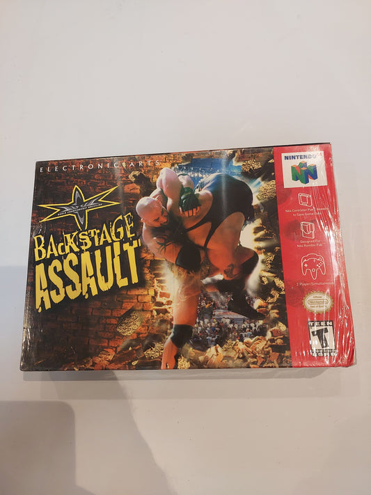 WCW Backstage Assault Brand New Sealed for Nintendo 64