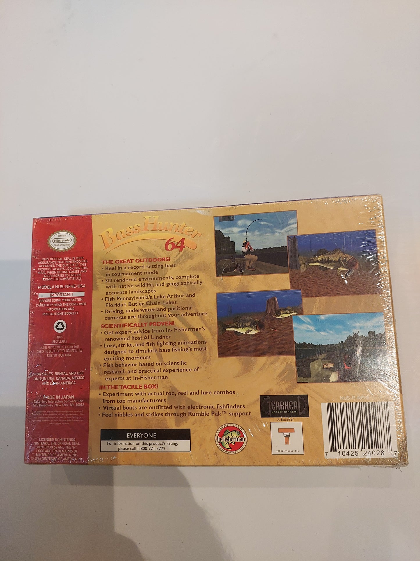 Bass Hunter 64 Brand New Sealed for Nintendo 64