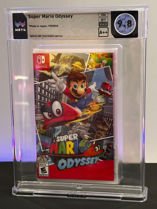 A Wata 9.8 A++ graded Super Mario Odyssey First Print for Nintendo Switch