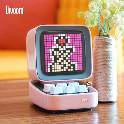 Divoom Ditoo Retro Pixel Art Bluetooth Portable Speaker and Alarm Clock